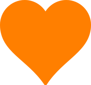 Orange Heart Clip Art at Clker 