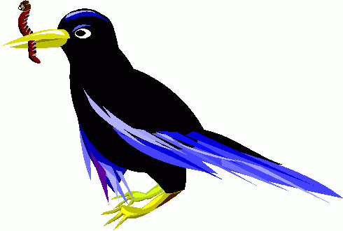 bird eating seeds clipart black