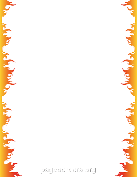 Fire Border: Clip Art, Page Border, and Vector Graphics 
