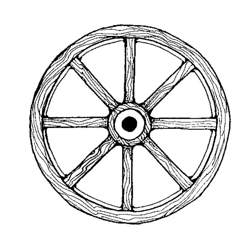 Деревянное колесо рисунок