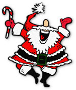 Santa dance clipart
