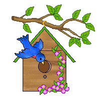 Bird Clip Art of Birds, Bird Houses and Birds on Bird Baths 