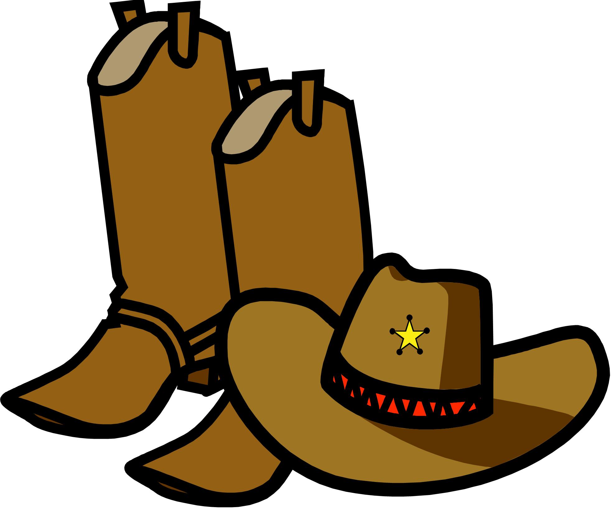 cowboy hat and boots clip art - Clip Art Library