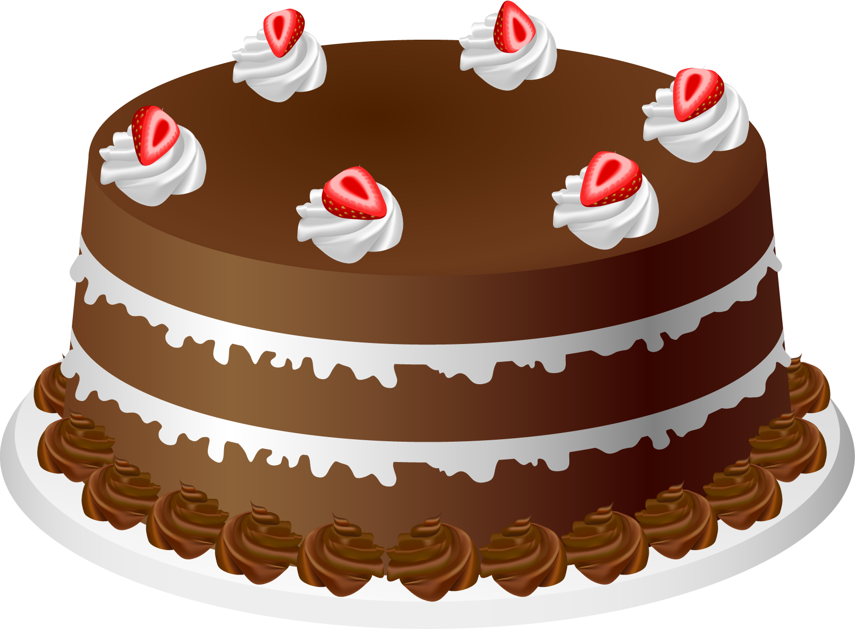 Chocolate cake clip art 