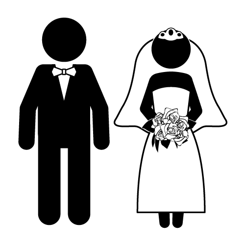 Bride And Groom Funny Clipart 