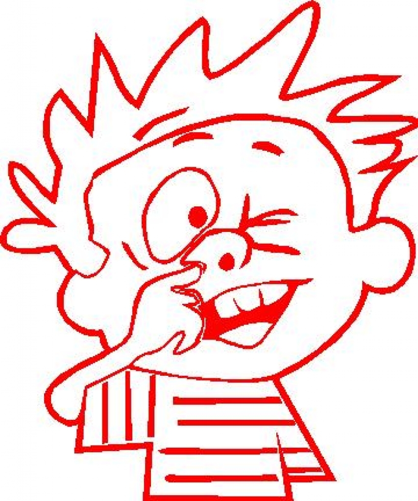 Kid Picking Nose Cartoon