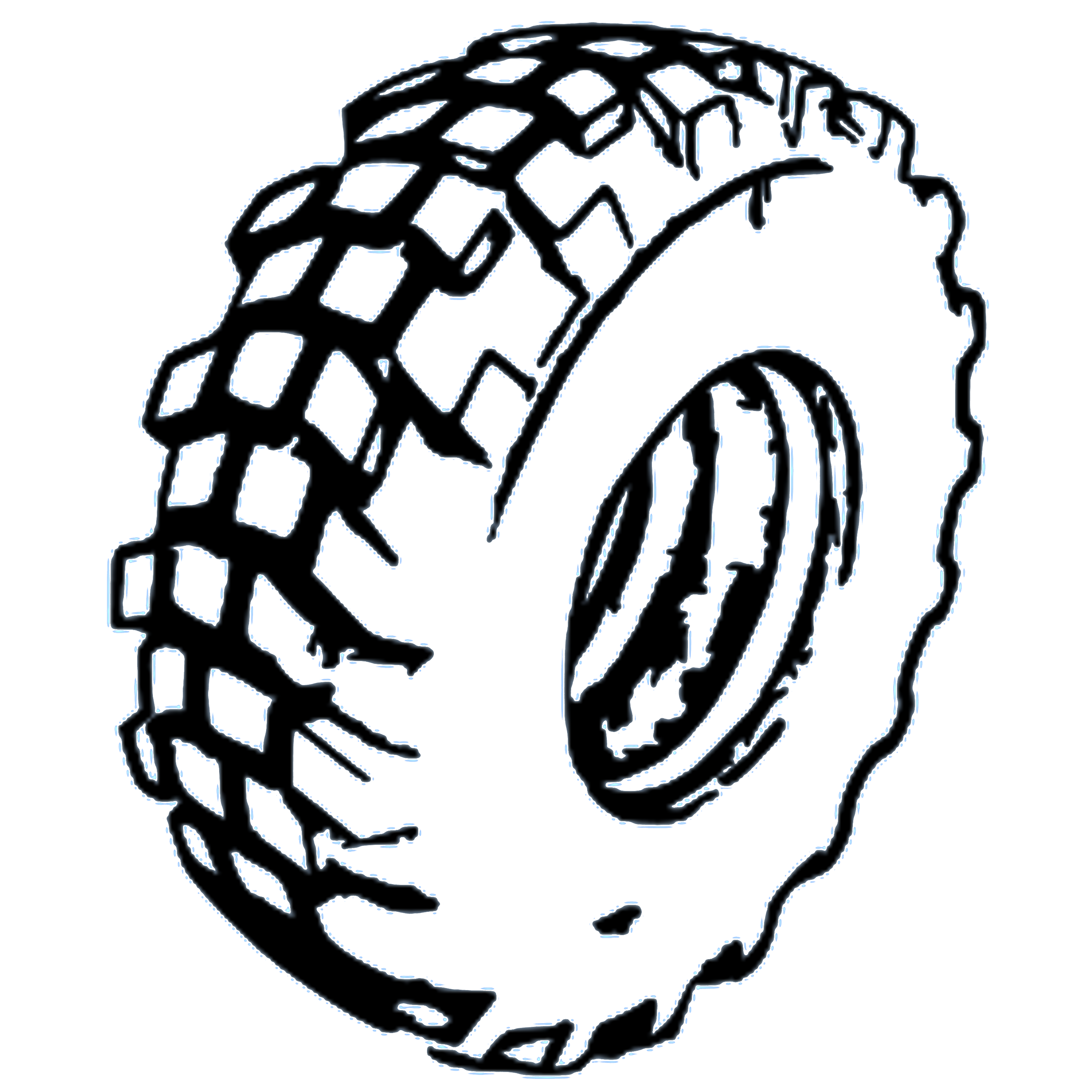 wheels clipart black and white