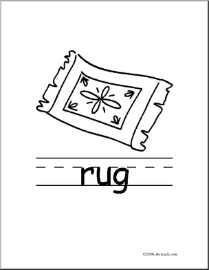 classroom clip art black and white rug
