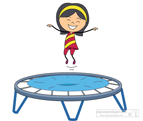 children trampoline clipart