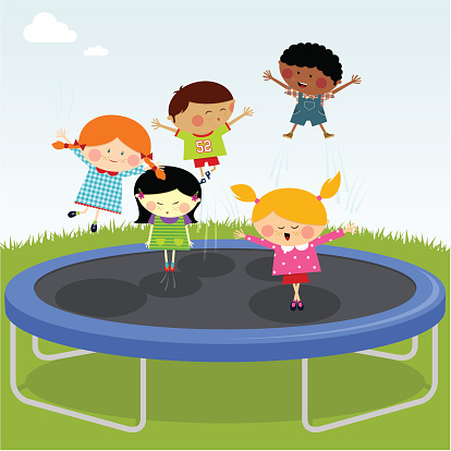 jumping on a trampoline clipart - Clip Art Library