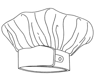 chef hat outline drawing - Clip Art Library