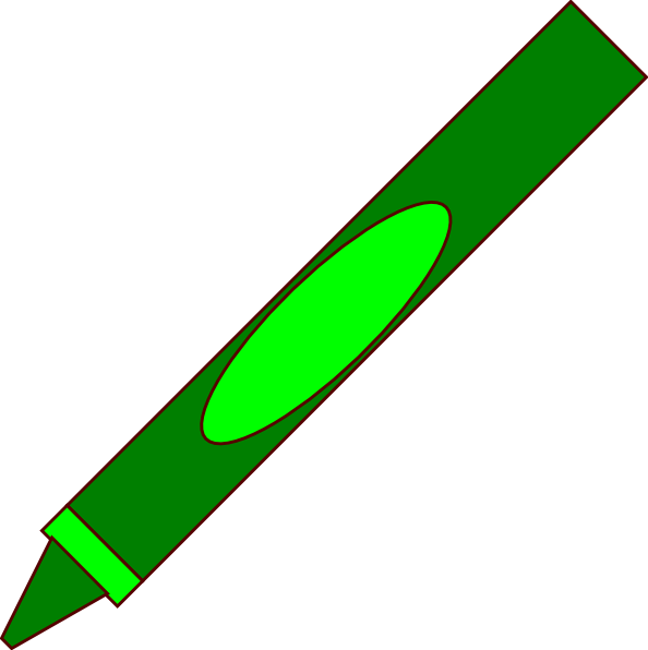 Green Crayon Clipart 