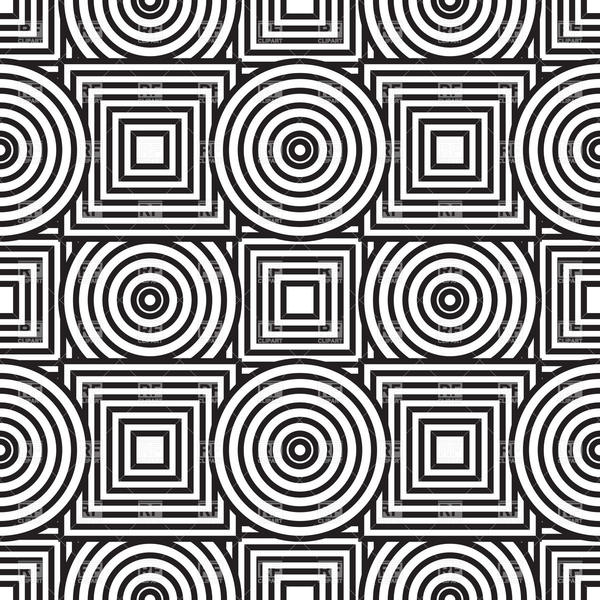 Black white abstract clipart 