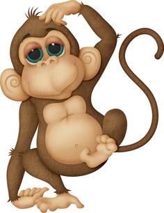 Clipart cute monkey 