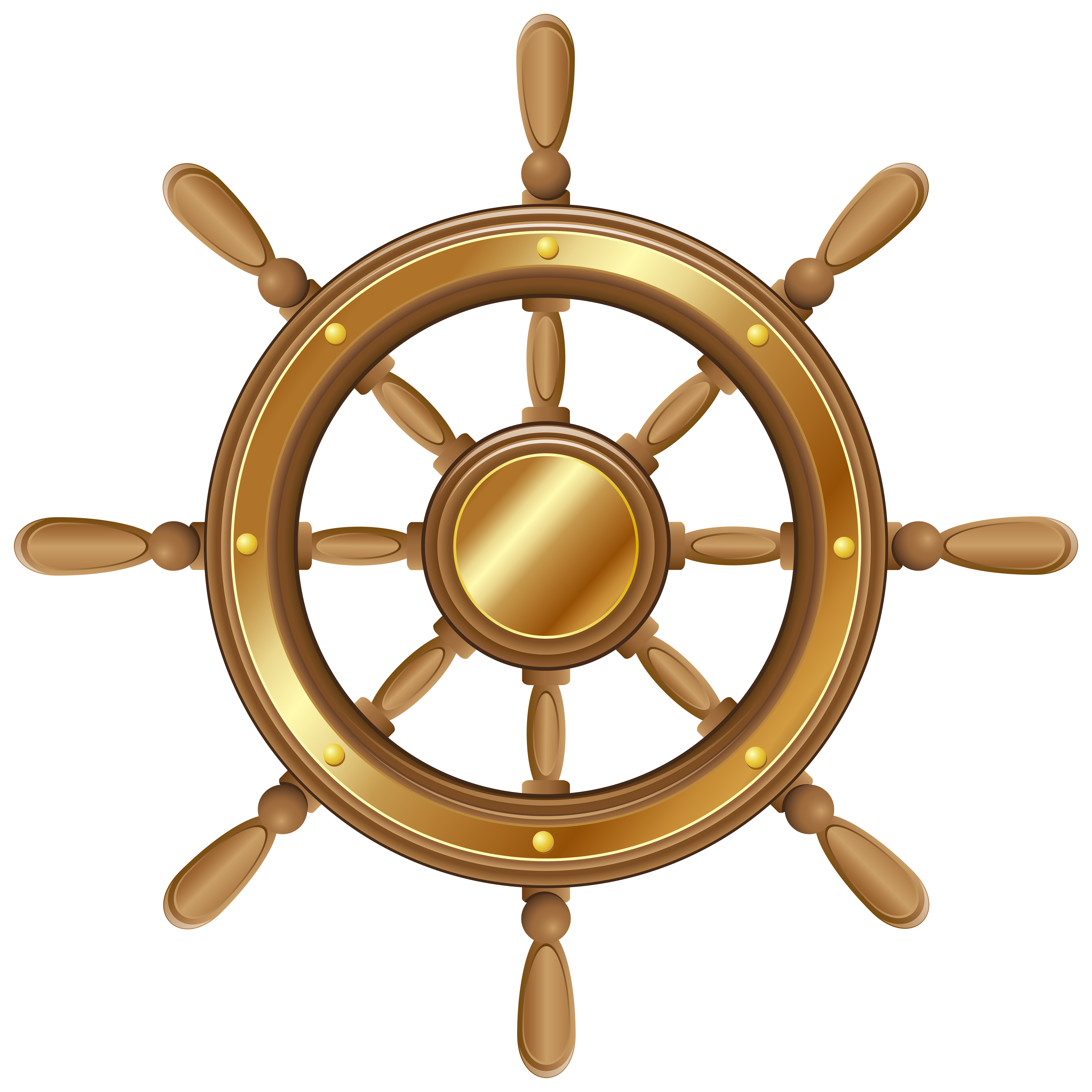 Boat Wheel Transparent PNG Clip Art Image 