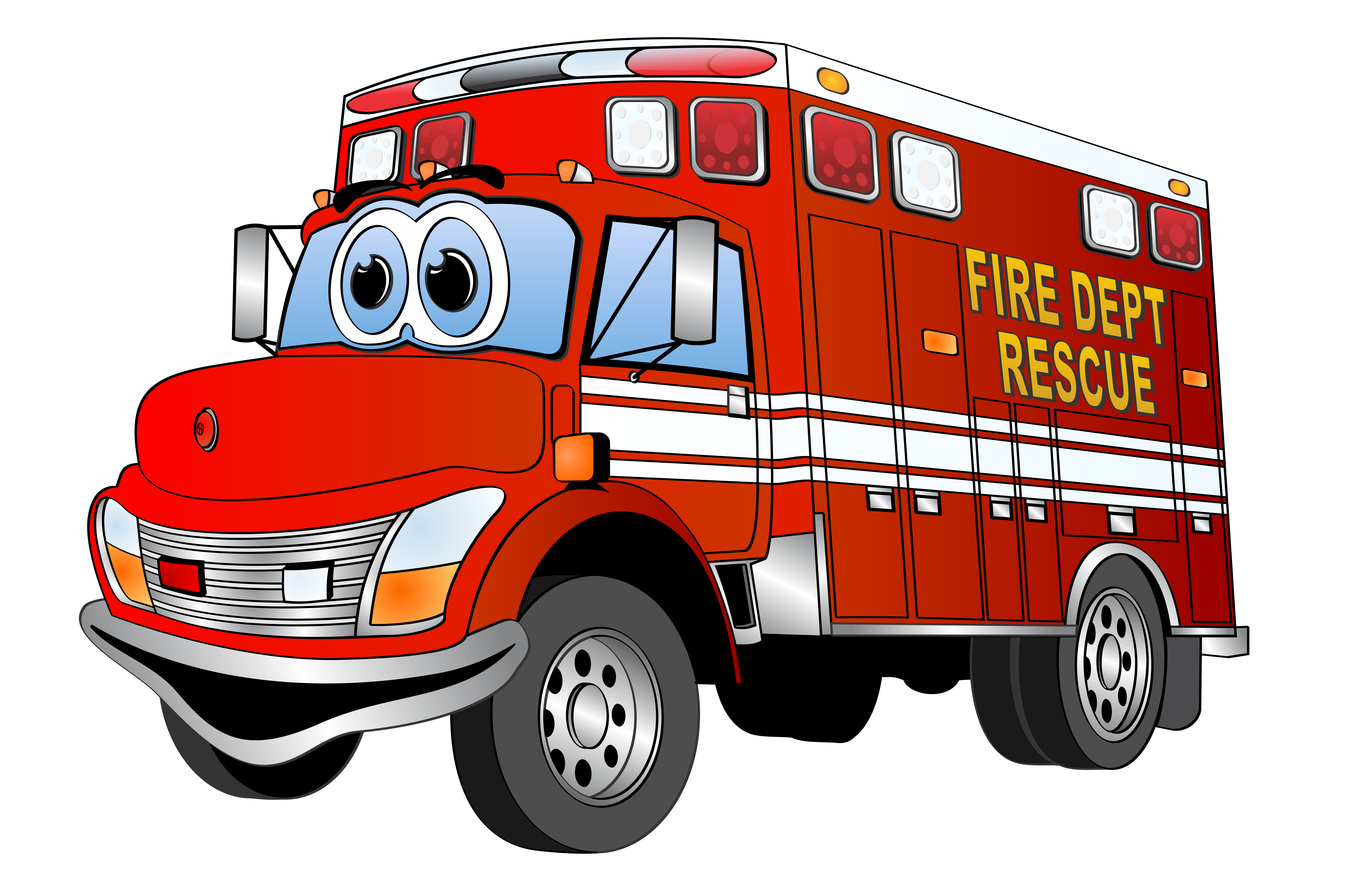 fire truck cartoon clipart - Clip Art Library Firetruck Silhouette.