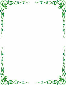 lime green border clip art