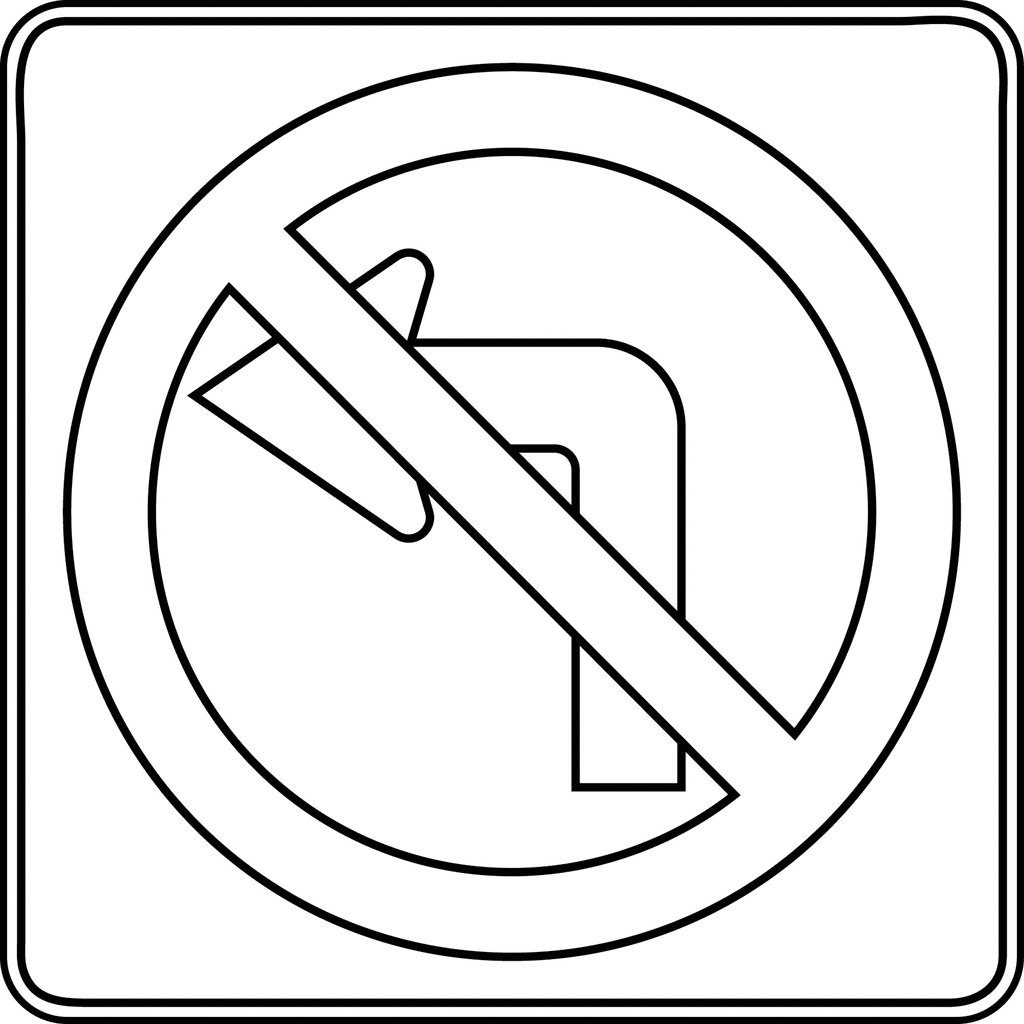 traffic sign black and white - Clip Art Library
