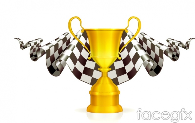 Race car trophy clipart 