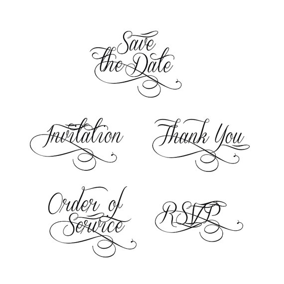 Save the date wedding wording wedding script clip art for by Esani 