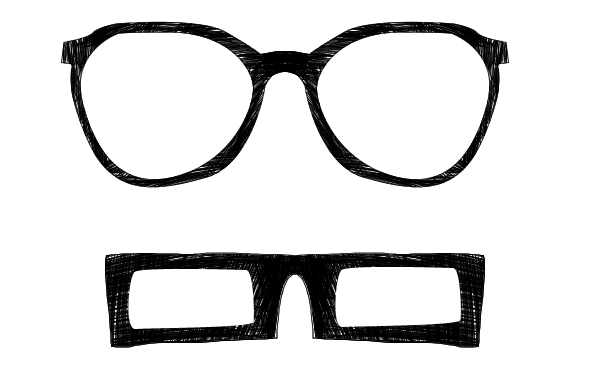 nerd glasses clipart 