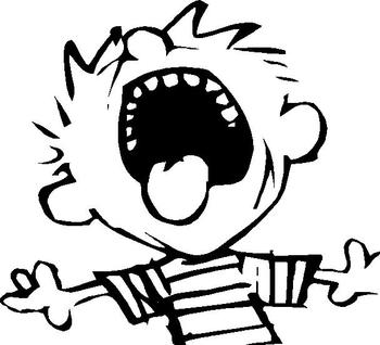 shouting clipart black and white