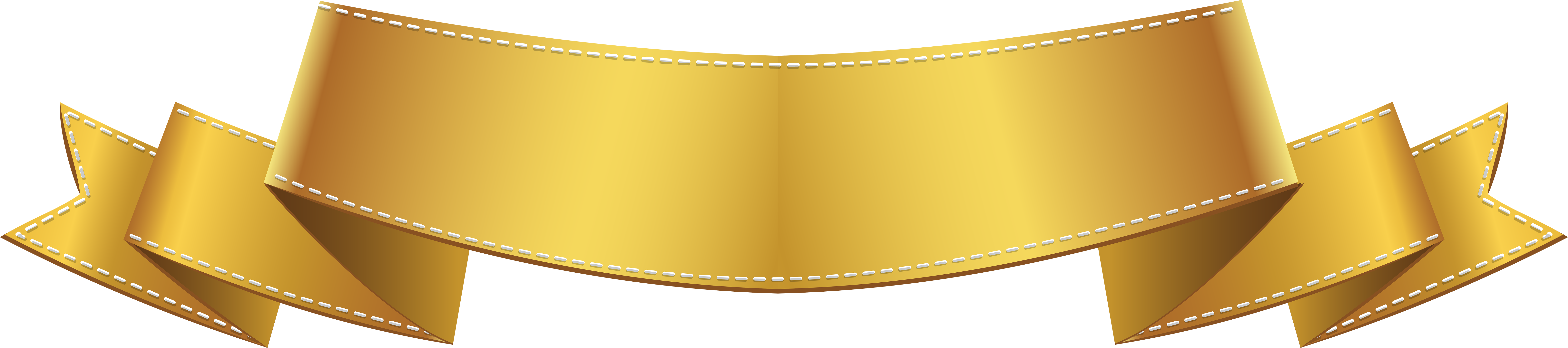 Golden Banner Clip Art PNG Image 