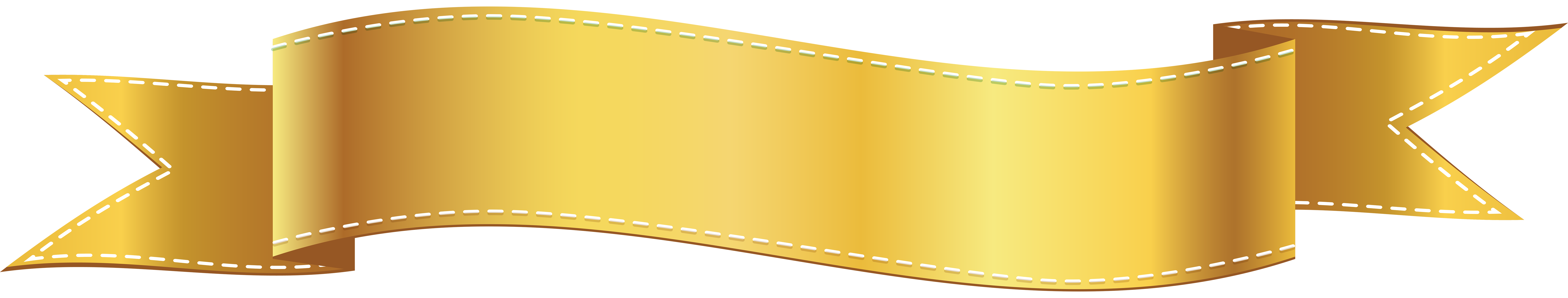 Golden Banner PNG Clip Art Image 