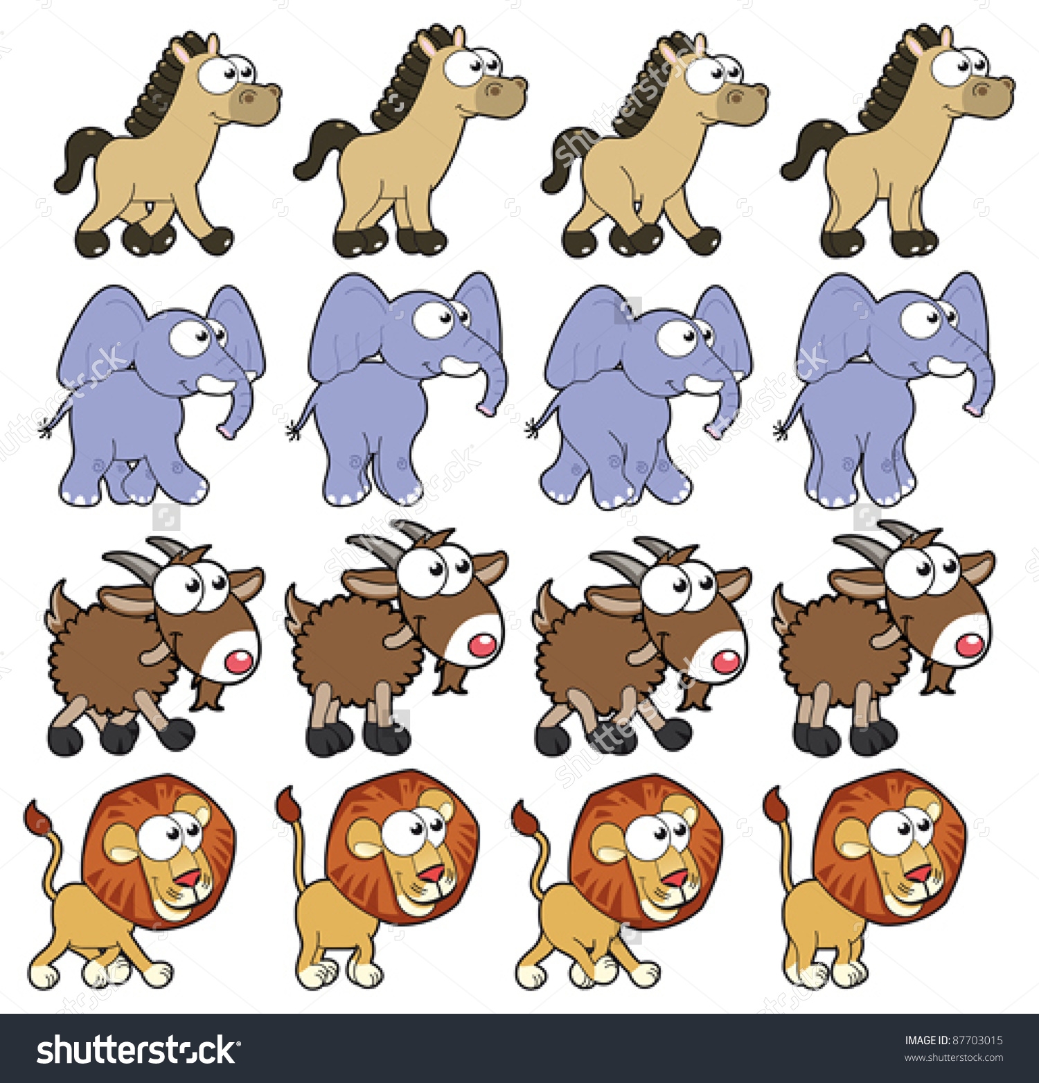 animals that walk and run - Clip Art Library