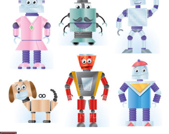 Paper Robot Cliparts