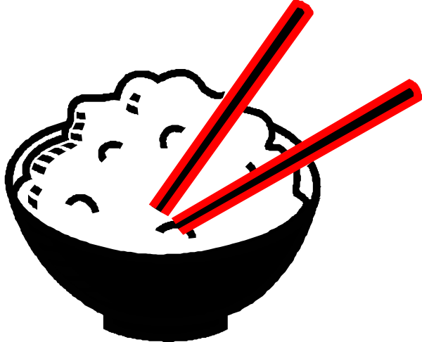 Rice Bowl Black And Red Centered Clip Art at Clker 