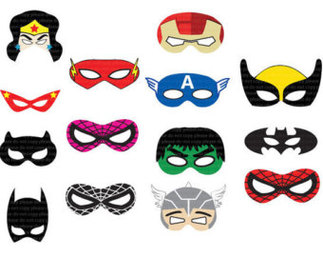 Superhero Mask Template Clipart 