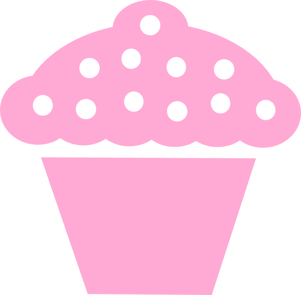 Light Pink Cupcake Clipart 