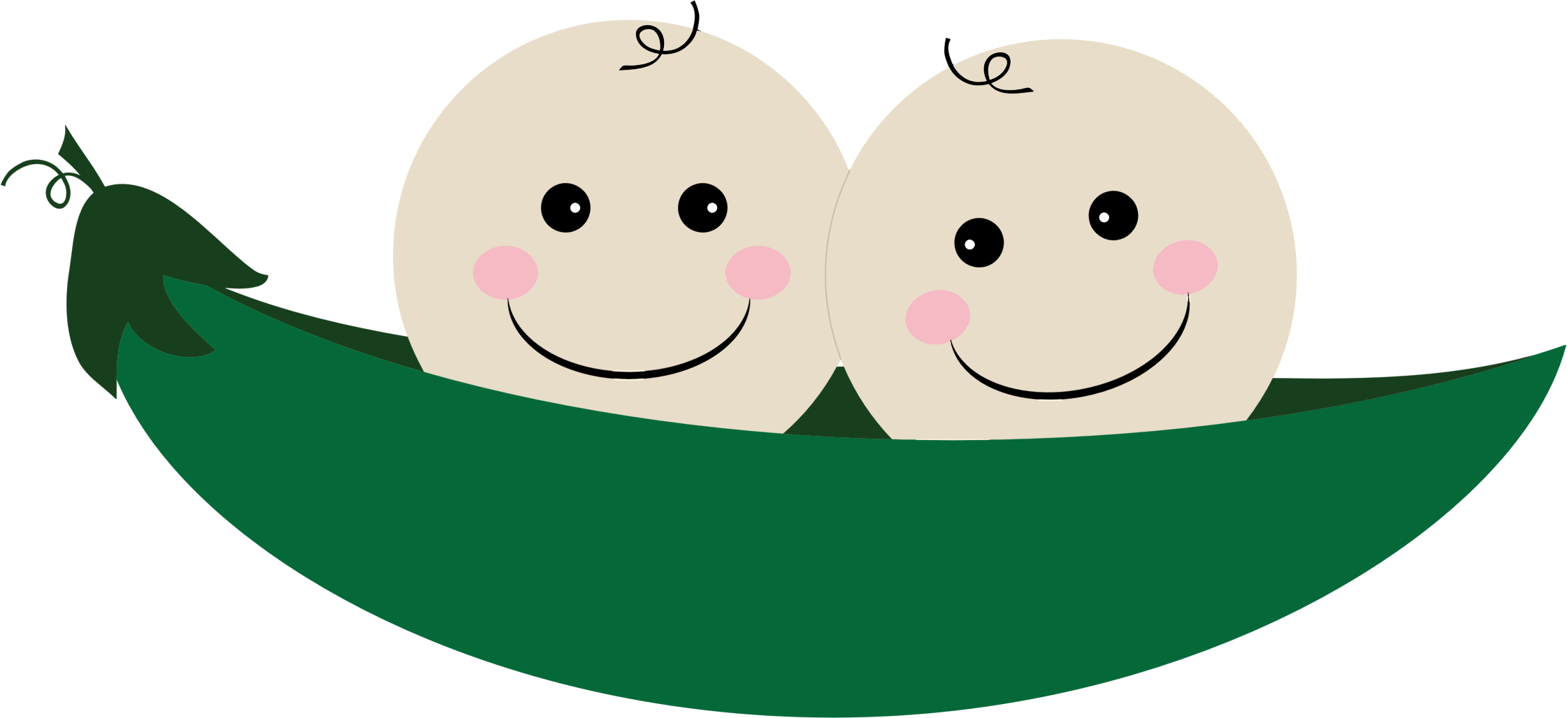 twins 2 peas in a pod - Clip Art Library