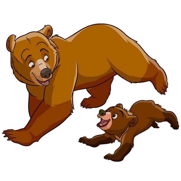 Cute brown mother bear clipart 