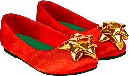 Red christmas slippers gold bow clip art womans shoes digital 