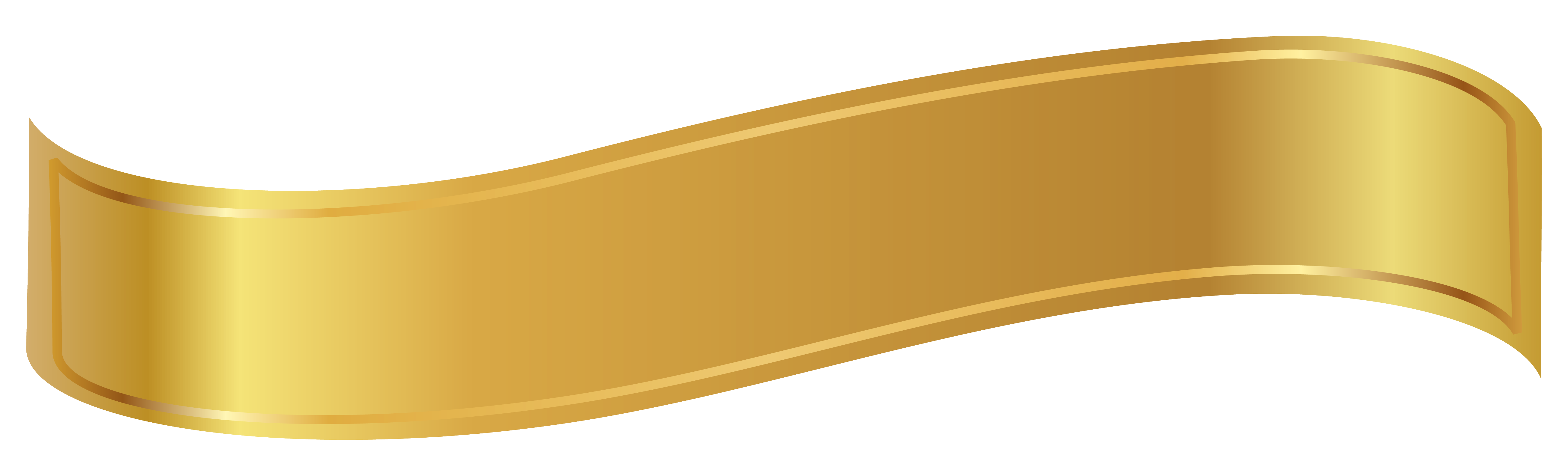 yellow golden ribbon banner clip art