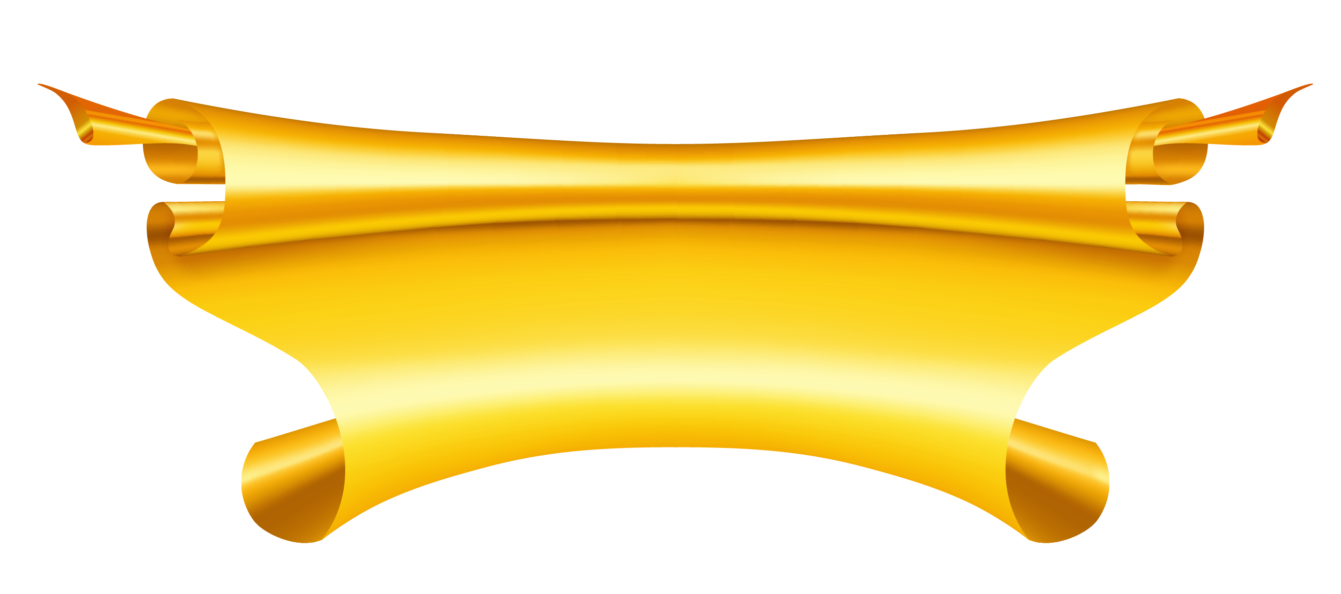Gold ribbon banner clip art 