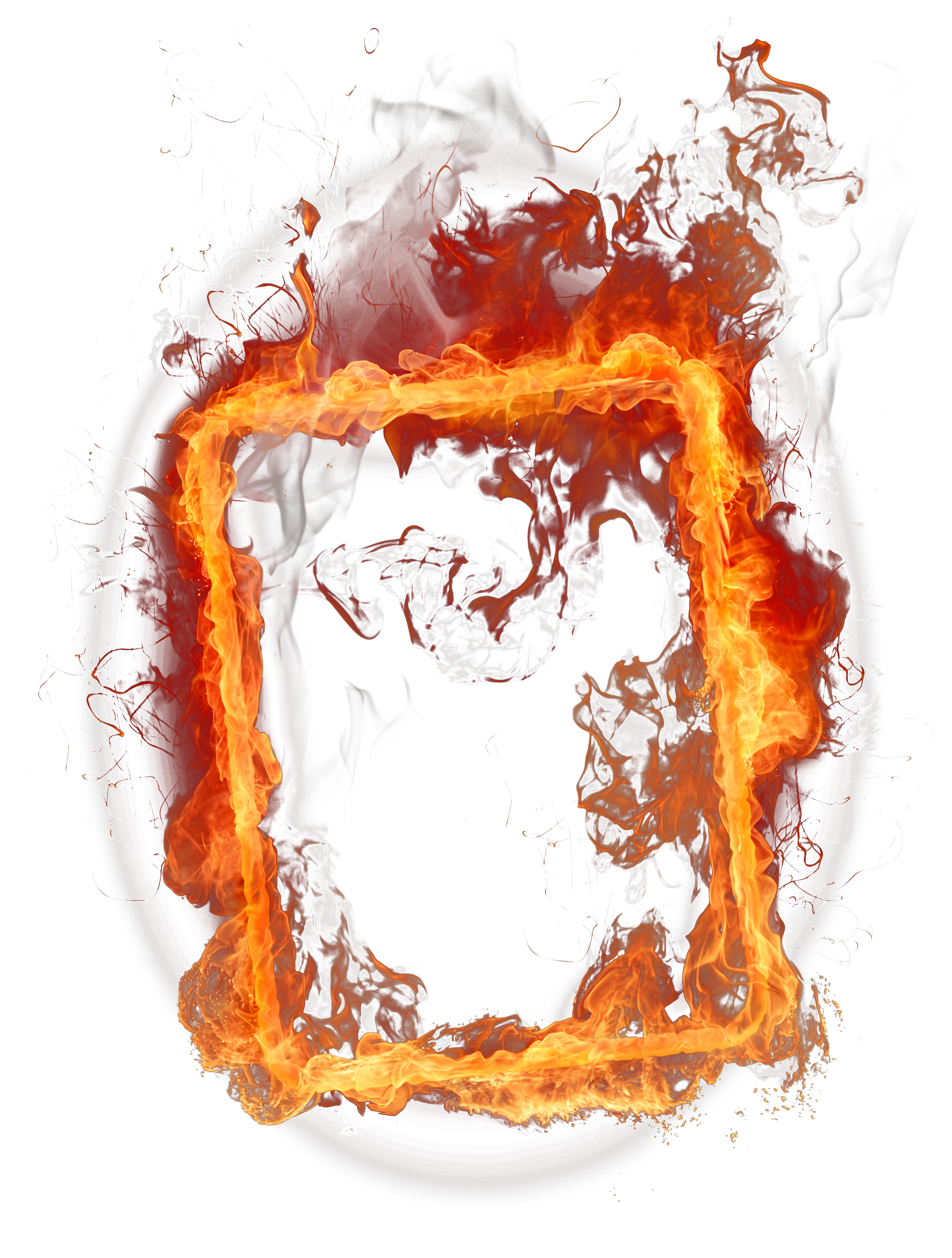Fire Frame PNG Clipart 