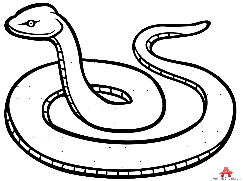 Snake clip art black and white 