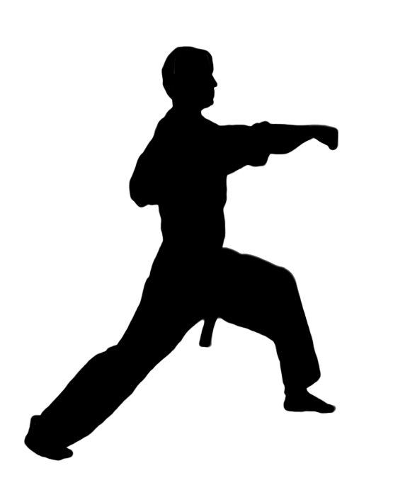 Martial arts silhouettes clipart 