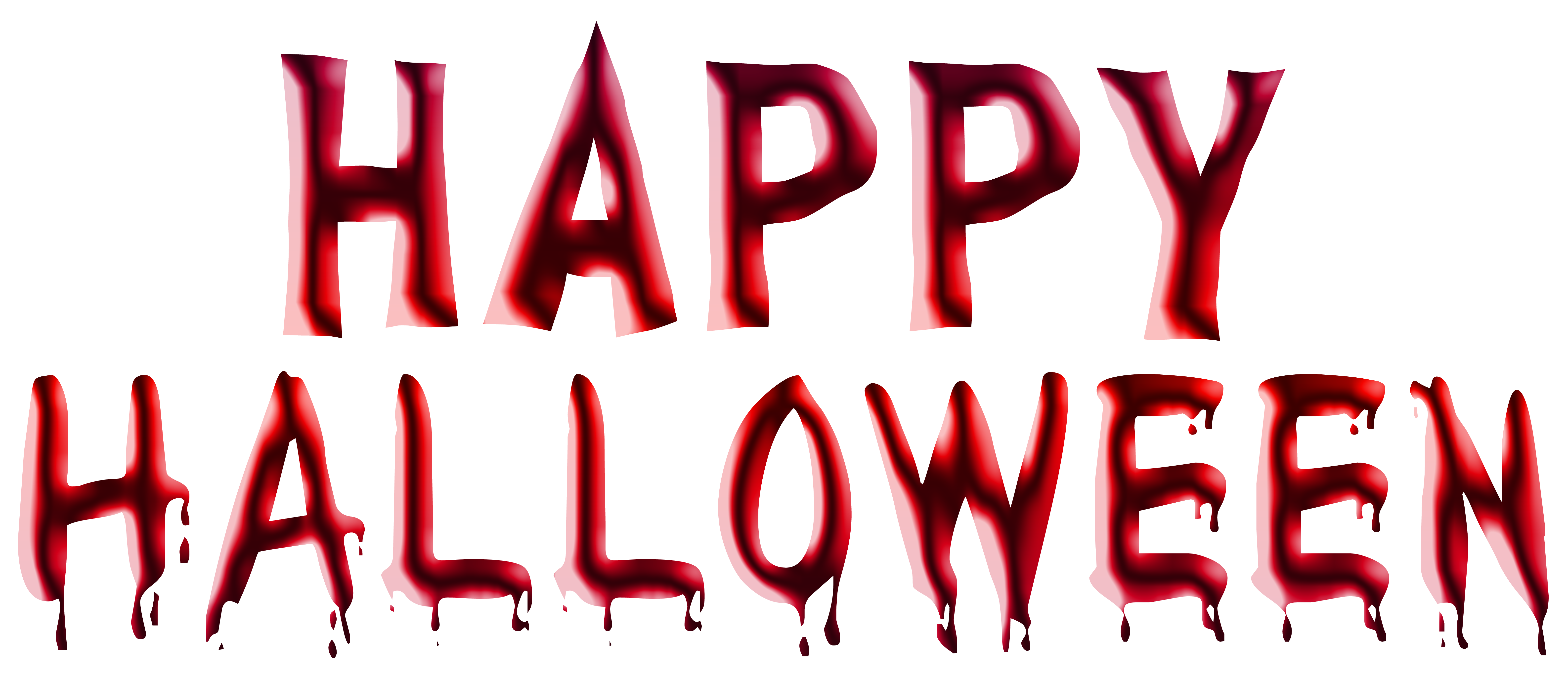 Bloody Happy Halloween PNG Clipart Image 