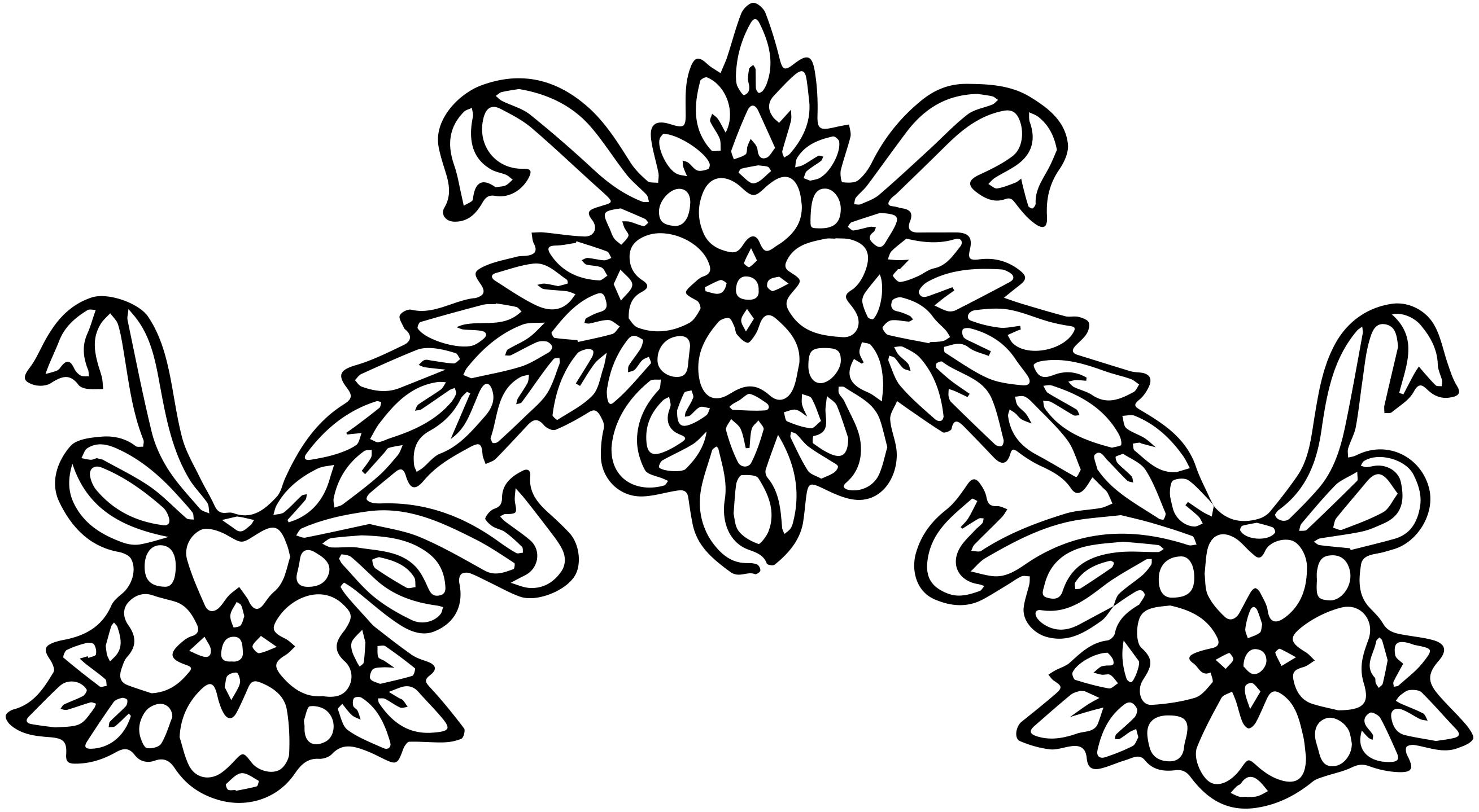 Free Flower Wreath Clipart Black And White Download Free Flower Wreath 