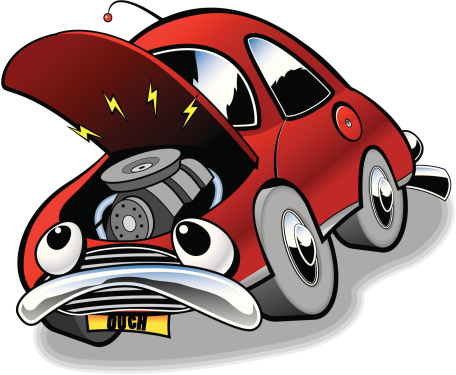 Broken Down Car Clipart - Broken Car Stock Illustration - Download ...