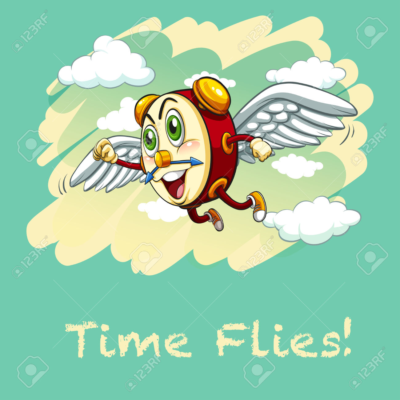 time flies clock clip art