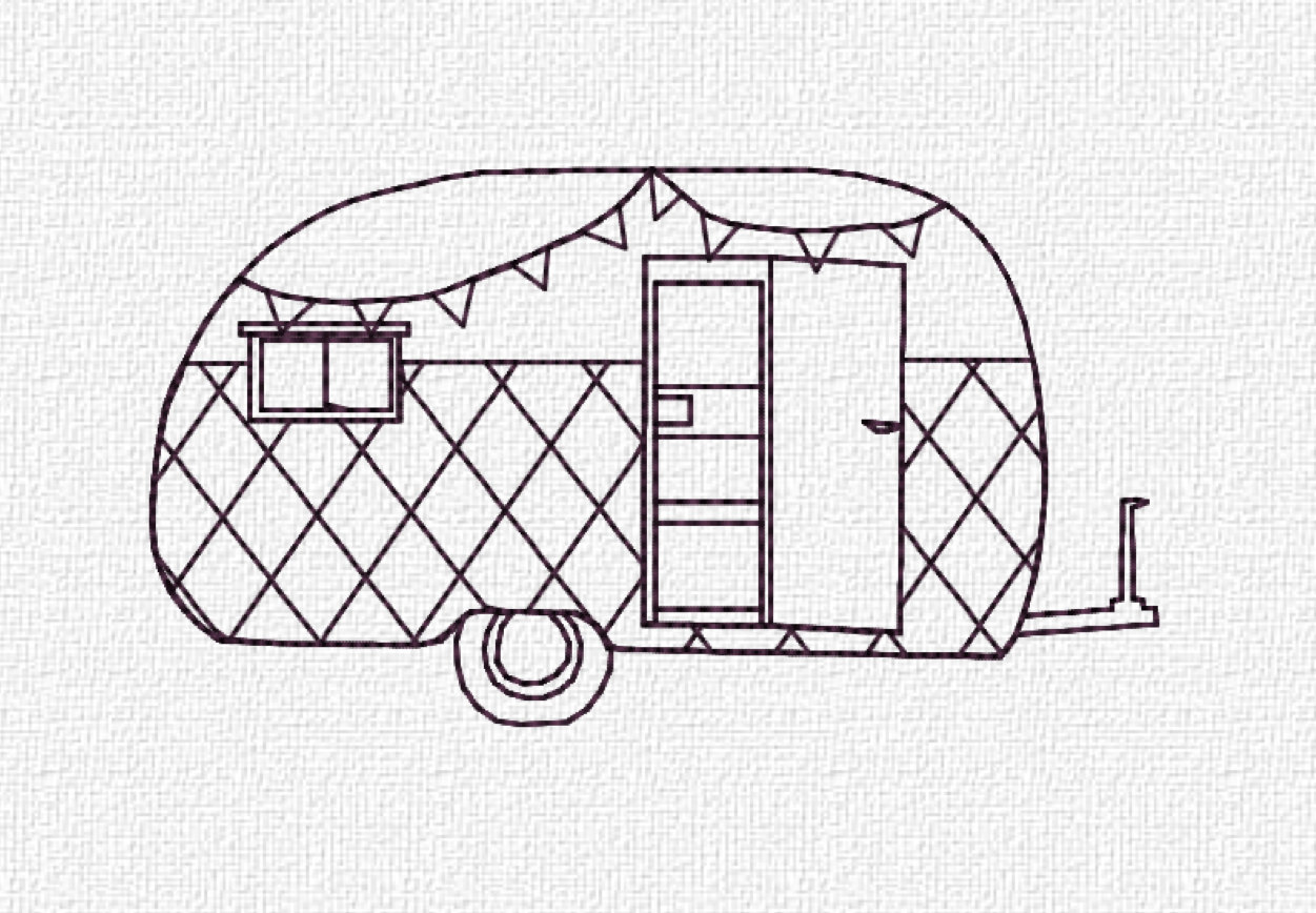 Free Vintage Camper Coloring Pages Coloring Pages