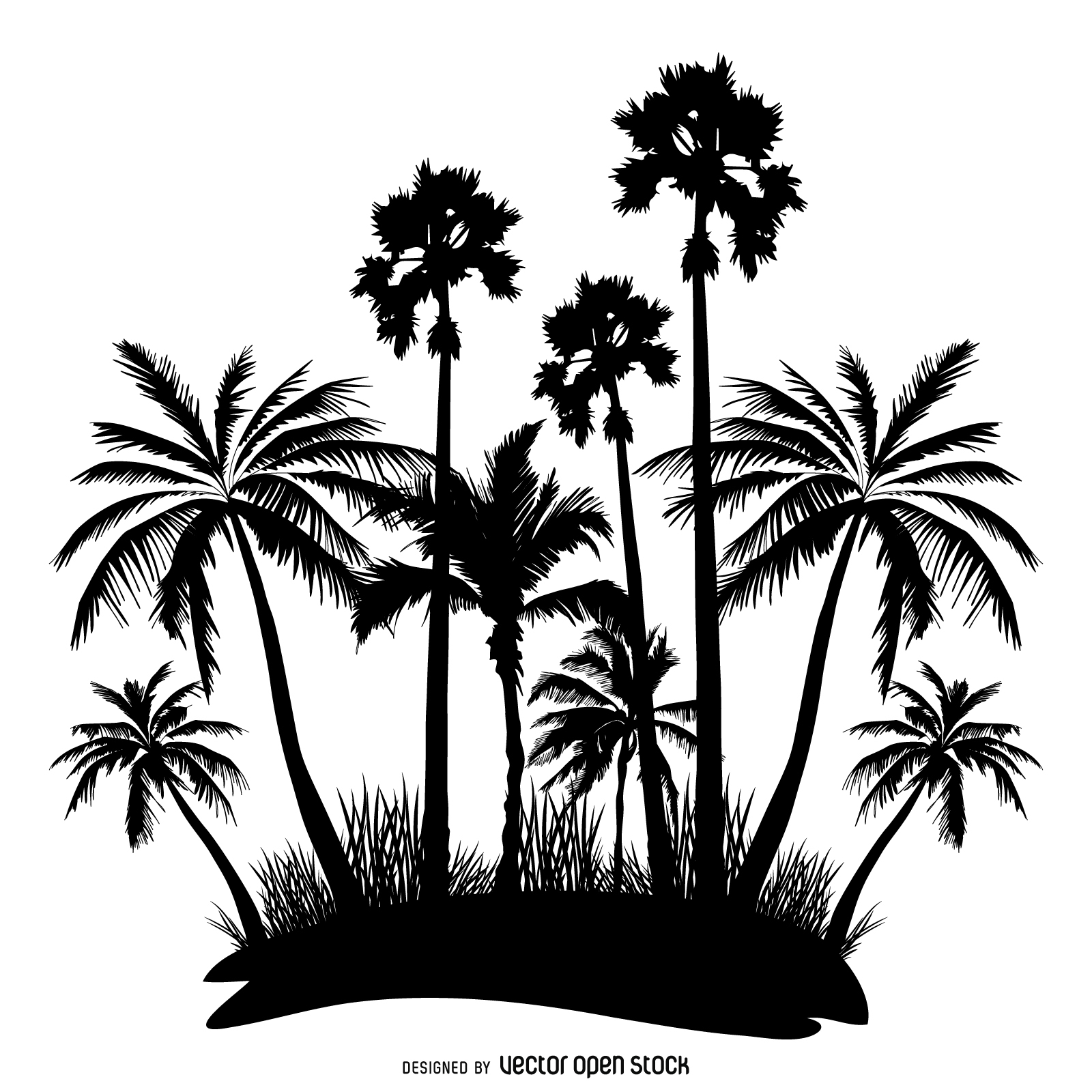 Free Palm Tree Silhouette Vector Download Free Palm Tree Silhouette