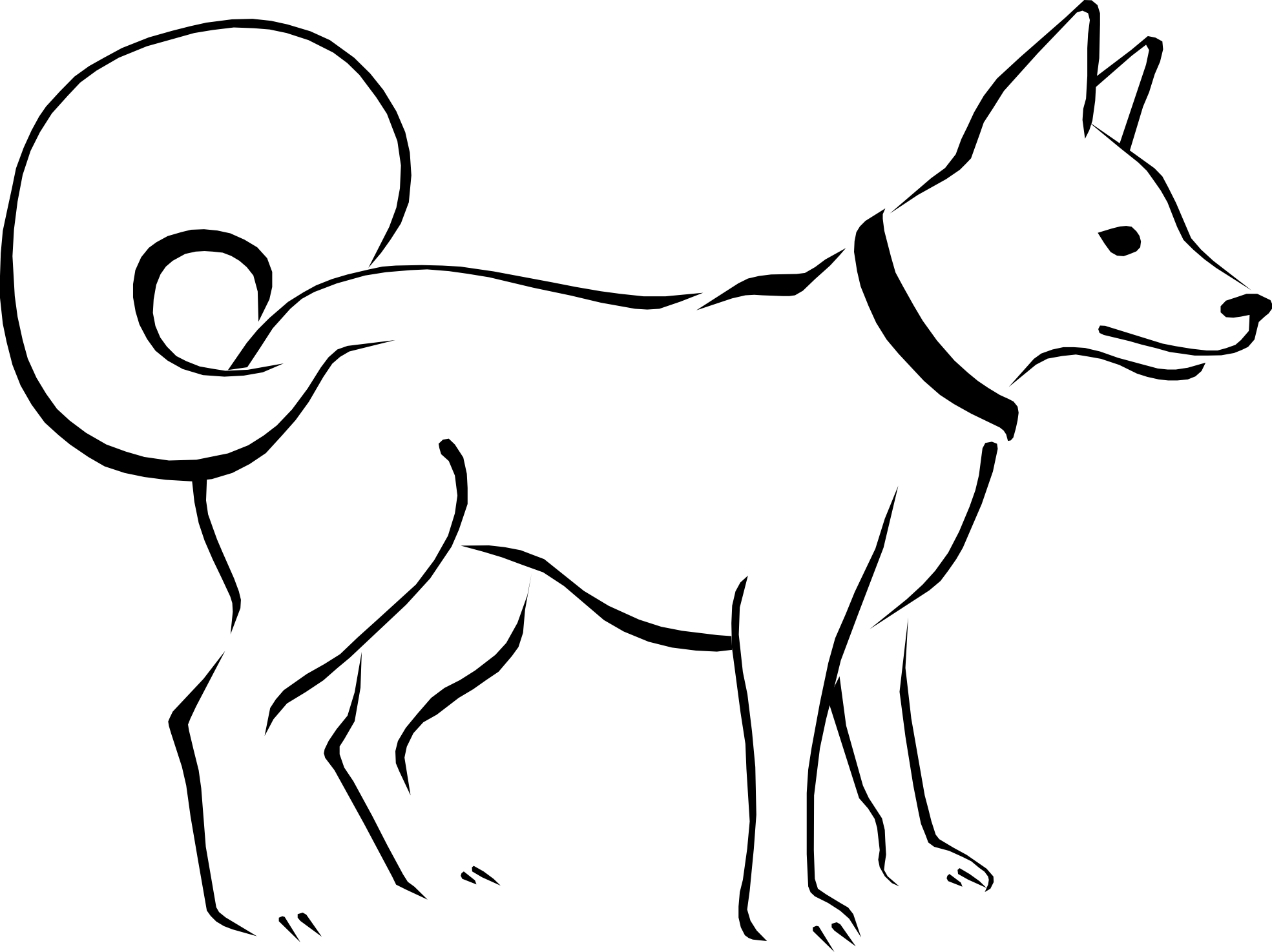 Dog Clip Art Black And White 