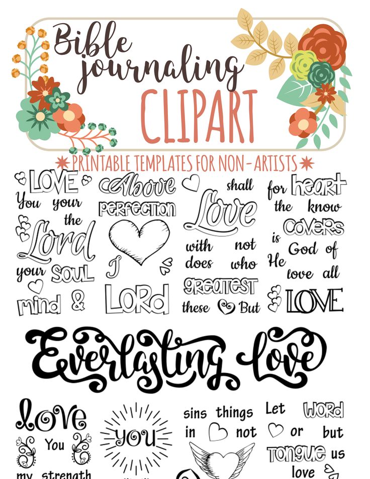 CLIPARTS for bible journaling 