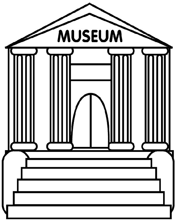 Museum Clipart Black And White 